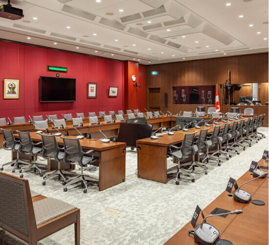 Une salle de comité du Sénat